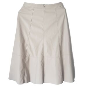 Banana Republic Factory Vegan Leather Cream Midi Skirt – Size 2